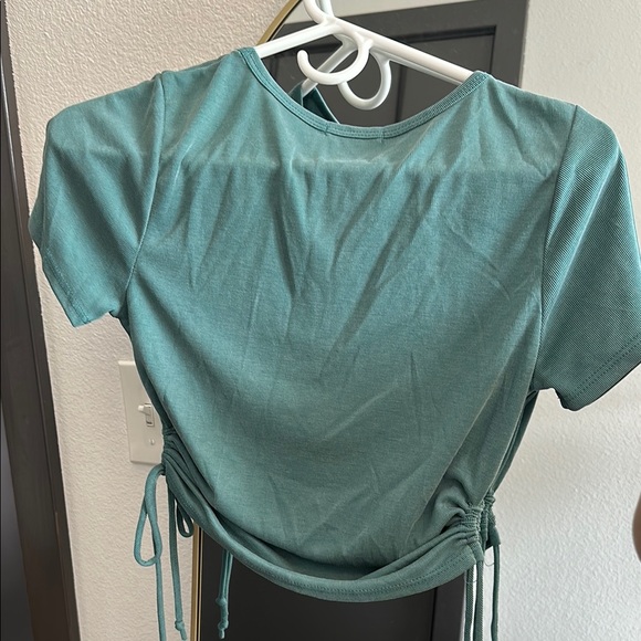 Turquoise Ruched Top - Picture 6 of 6